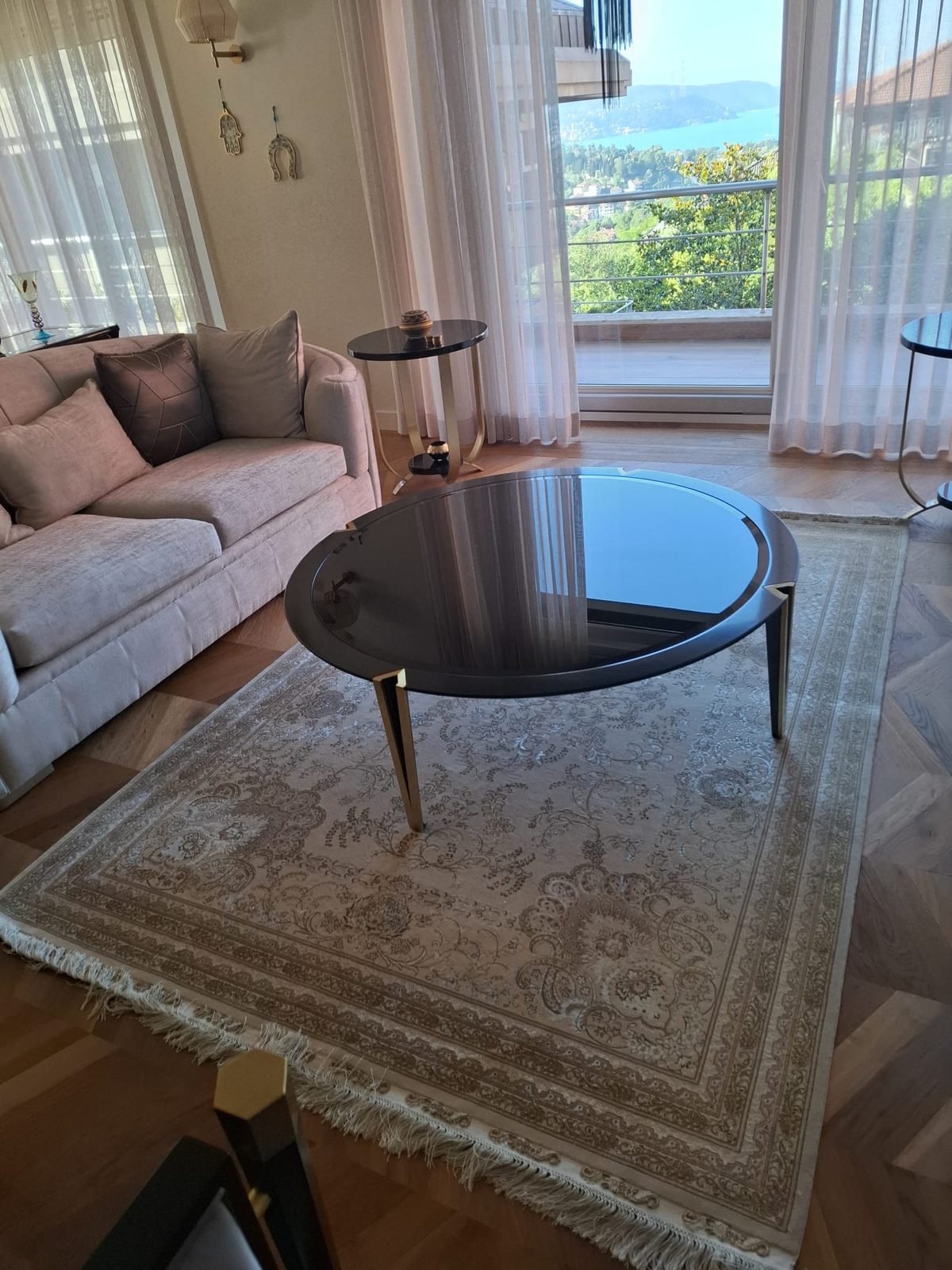 Tertemiz halısıyla modern salon